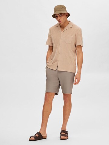 SELECTED - regular Pantalón en gris