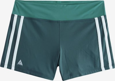 Next Uimashortsit 'Active Swim' värissä smaragdi / tummanvihreä / valkoinen, Tuotenäkymä