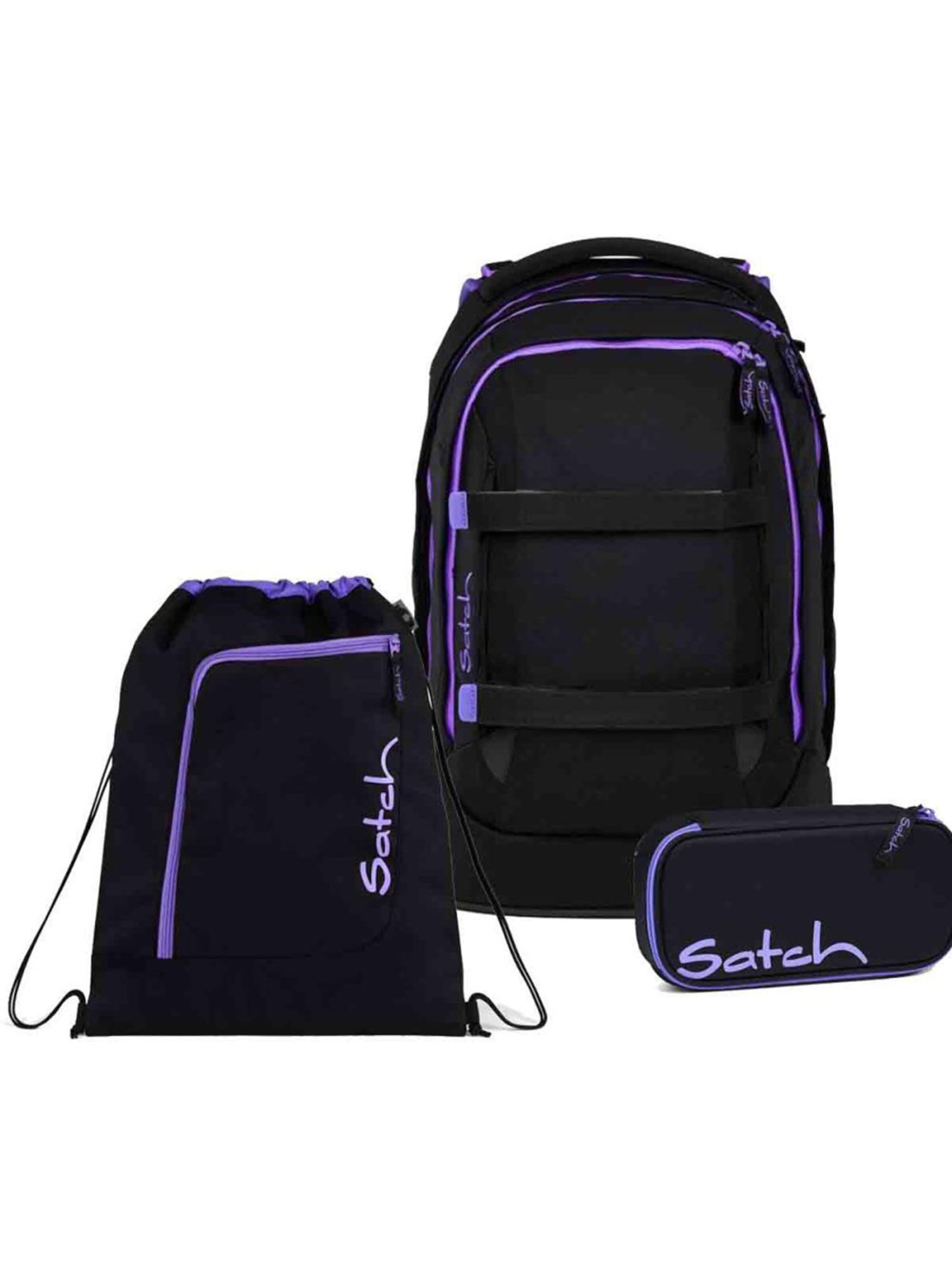 Satch Backpack 'Pack Purple Phantom Schulrucksack Set 3tlg' in Purple: front