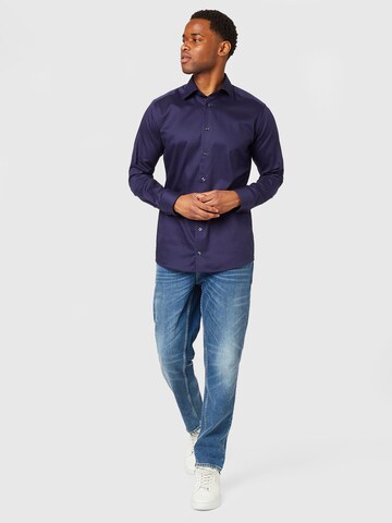 ETON Slim fit Overhemd in Blauw