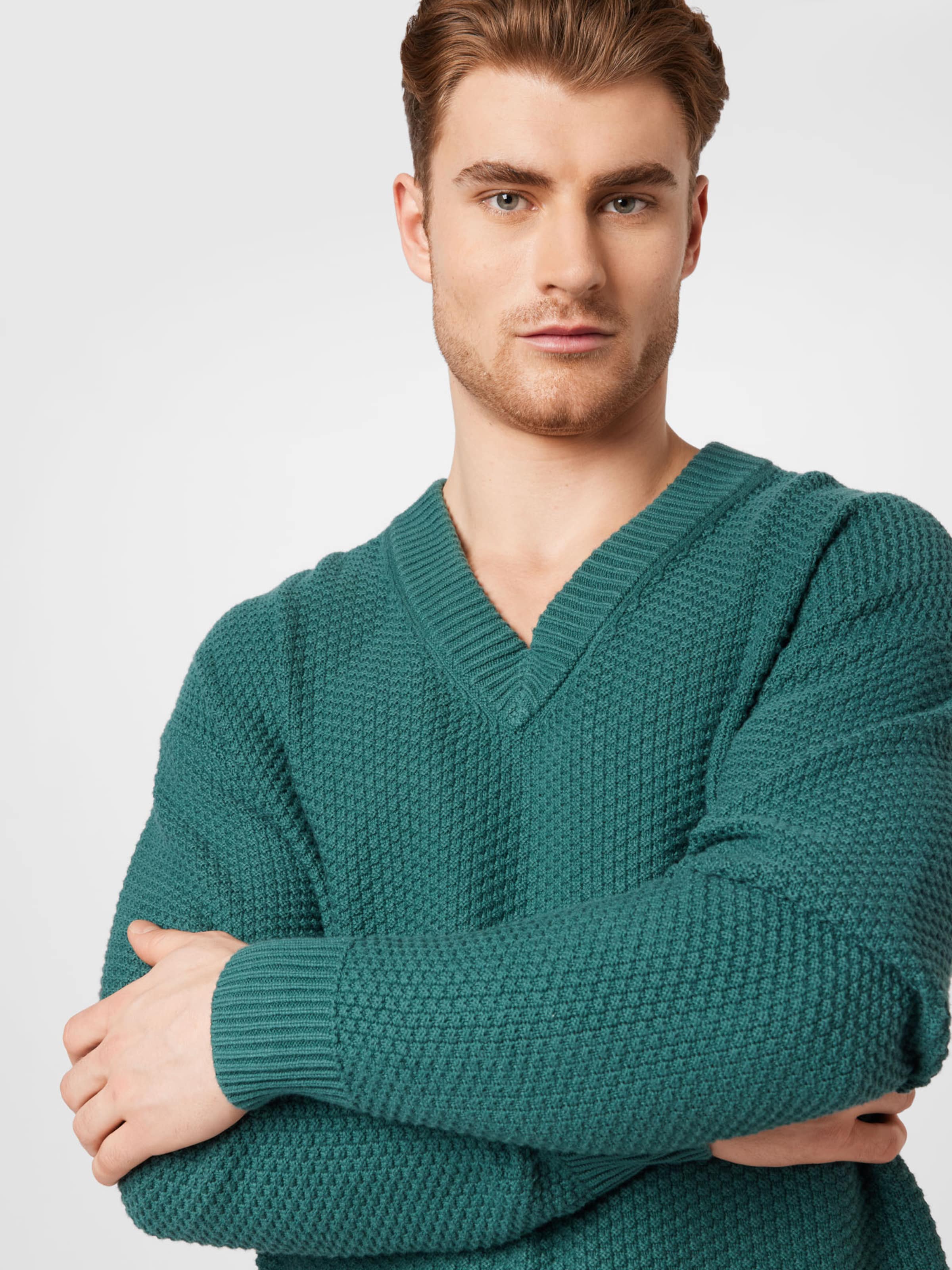Männer Pullover & Strick Abercrombie & Fitch Pullover 'PREPPY' in Petrol - SJ88048