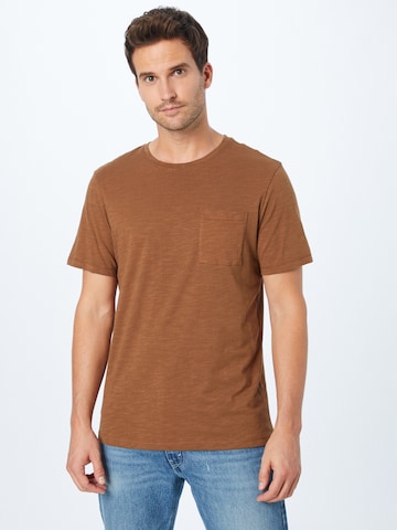 Casual Friday Shirt 'Thor' in Bruin: voorkant