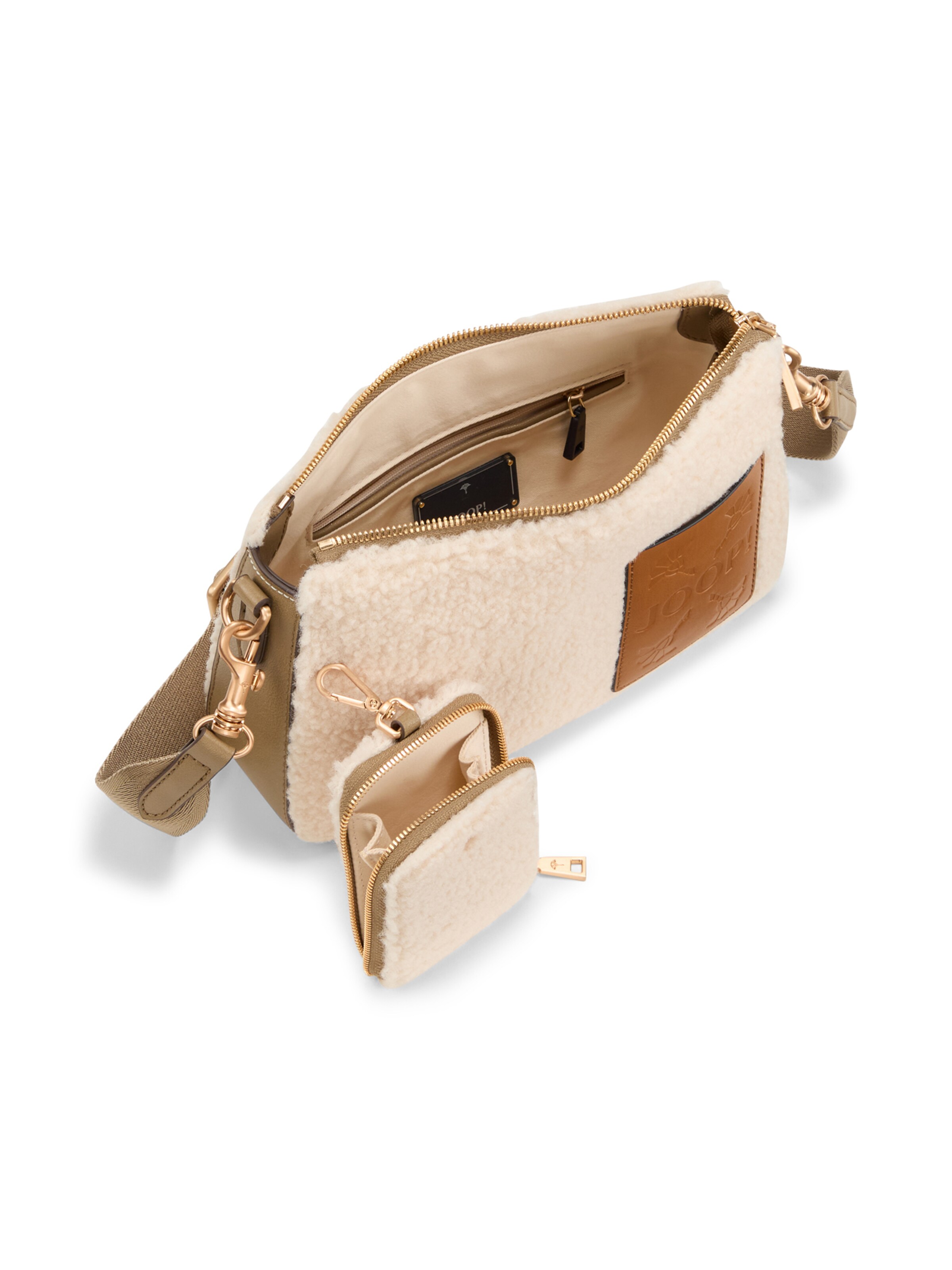 JOOP! Schoudertas 'Pezza Peluche Jasmina' in Beige