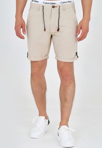 INDICODE JEANS Regular Chino Pants ' Beauvals ' in Beige: front