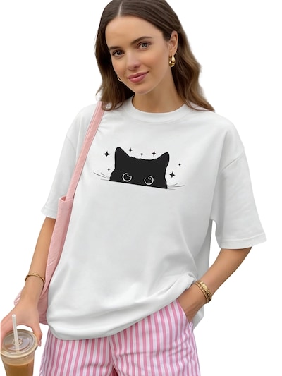 GORHEY T-shirt en blanc, Vue avec produit