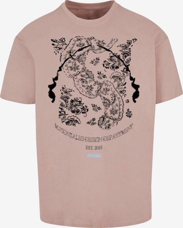 MJ Gonzales Oversized Shirt 'Paisley' in Pink: front