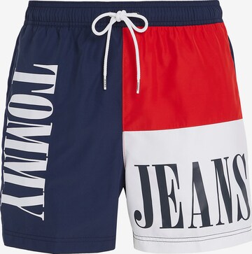 Shorts de bain Tommy Jeans en bleu : devant