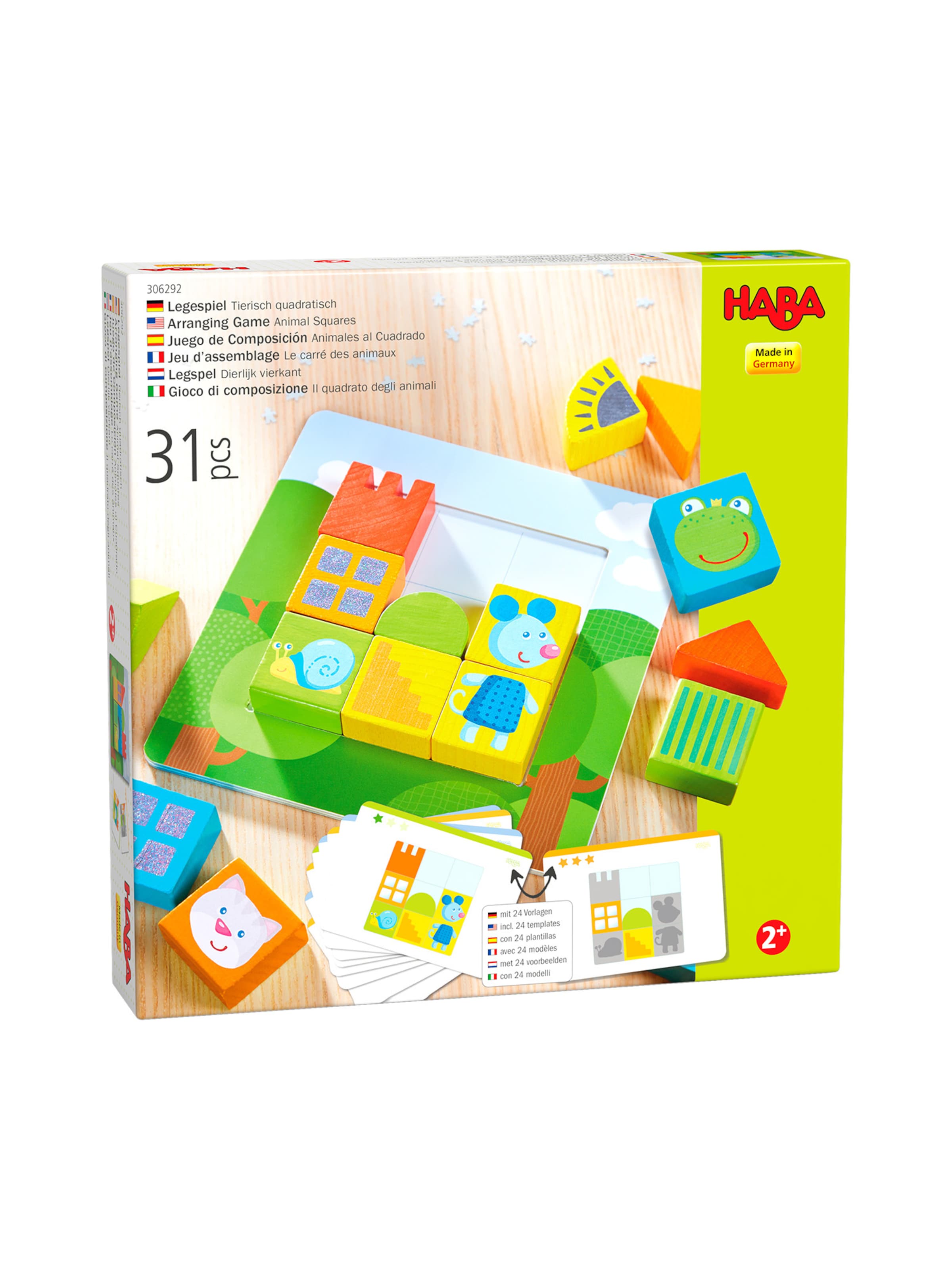 HABA Game ' Legespiel Tierisch quadratisch ' in Mixed colors: front