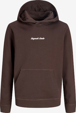 Jack & Jones Junior Sweatshirt 'JORNorrebro' in Brown: front