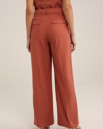 WE Fashion Regular Pleat-Front Pants in Brown
