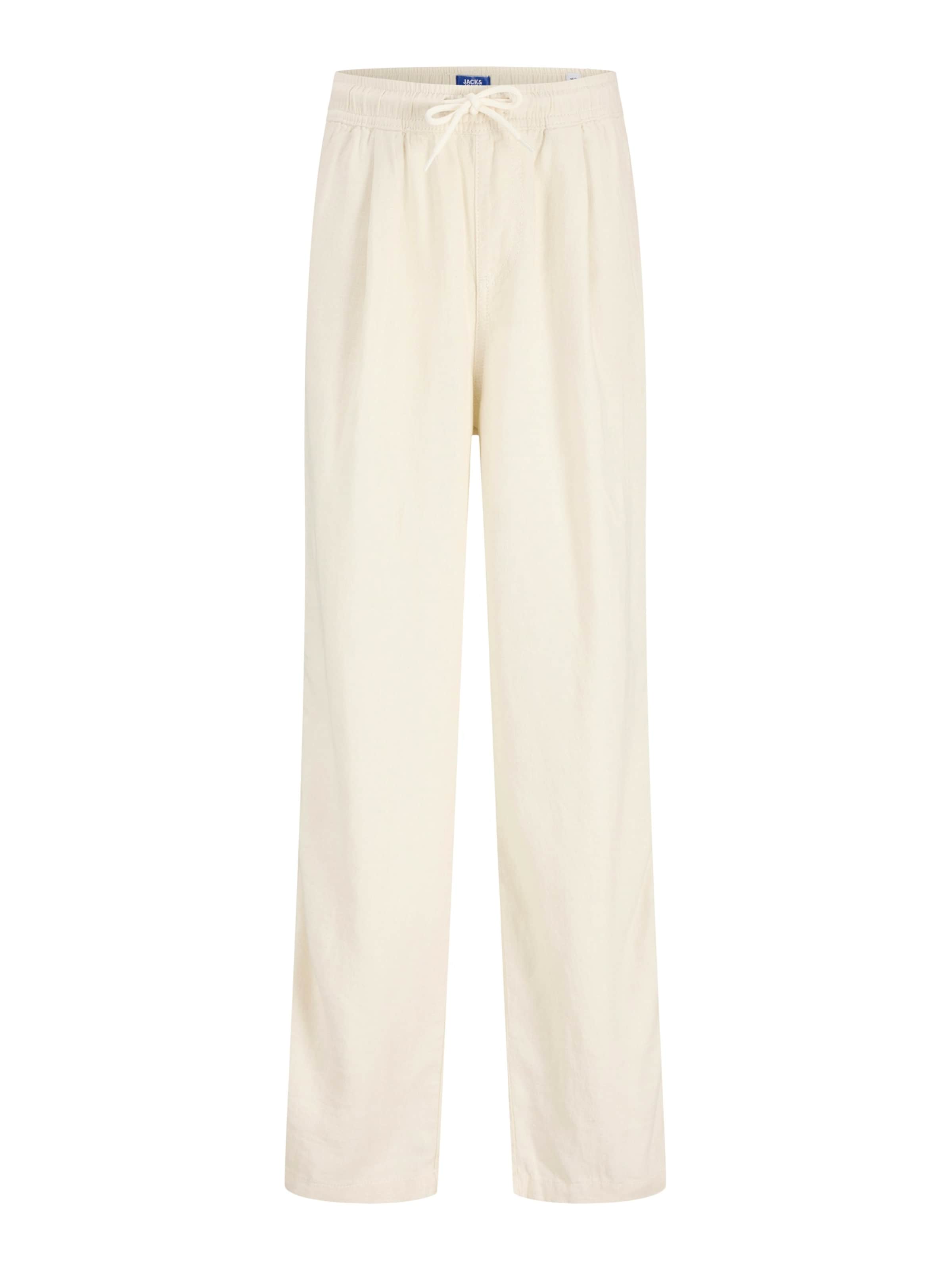 Jack & Jones Junior Loosefit Kalhoty 'JPSTBILL ANDROS' – bílá: přední strana