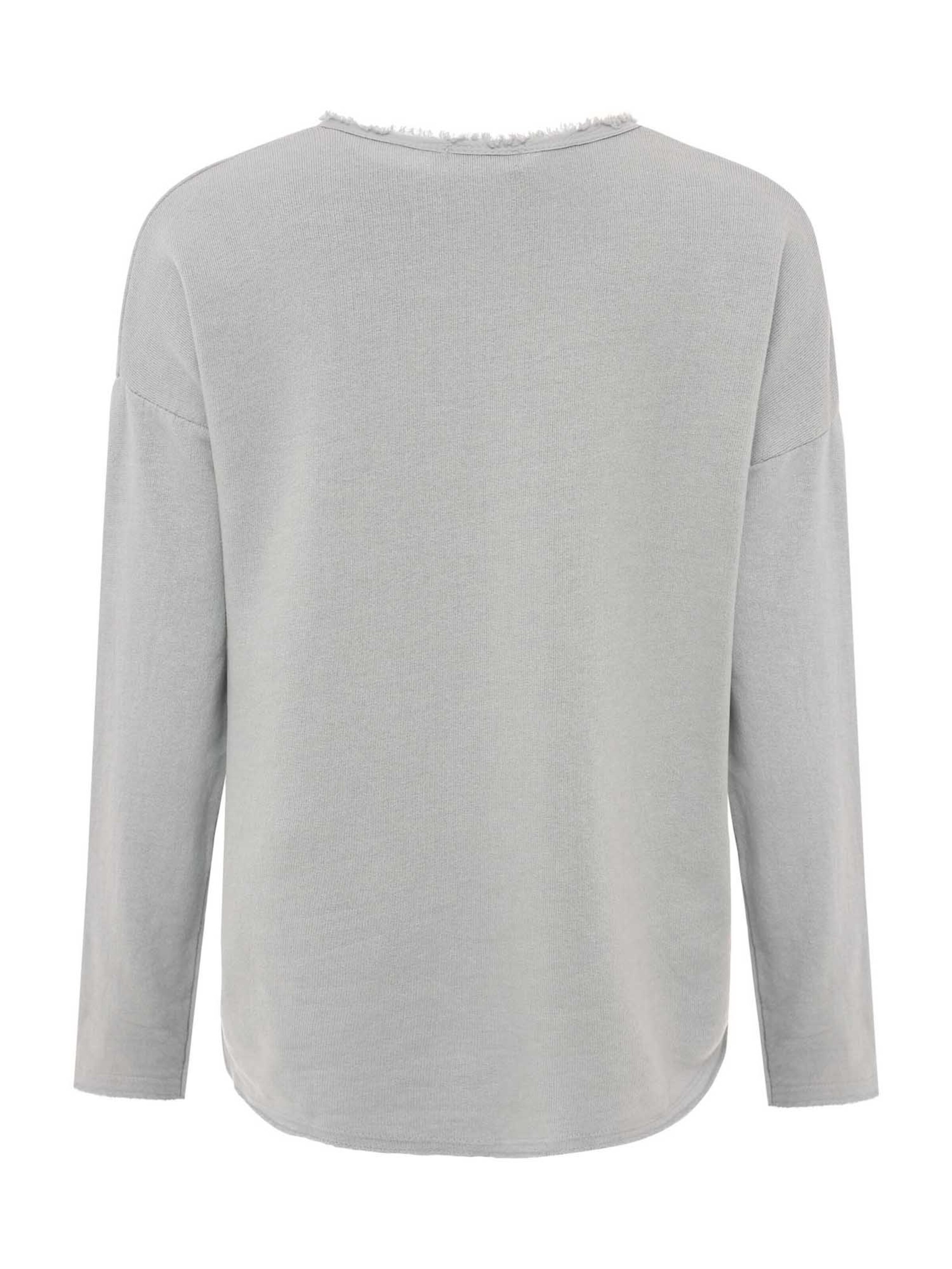 Bluză de molton 'Positive Mind' de la Zwillingsherz pe gri