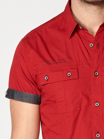 KOROSHI Slim Fit Hemd in Rot