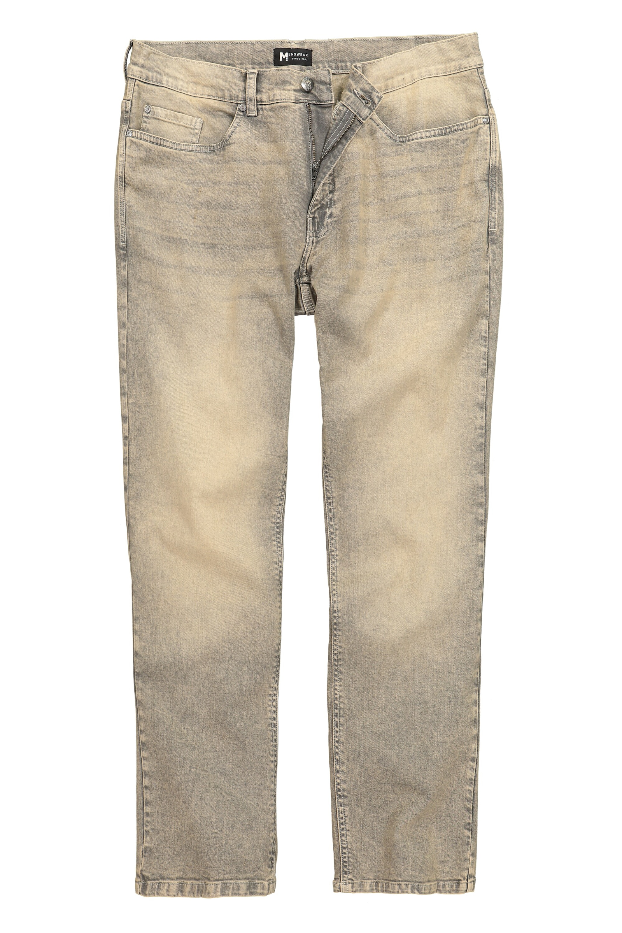 Men Plus Regular Jeans in Grijs: voorkant