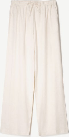 Bershka Wide Leg Housut värissä keltainen: etupuoli