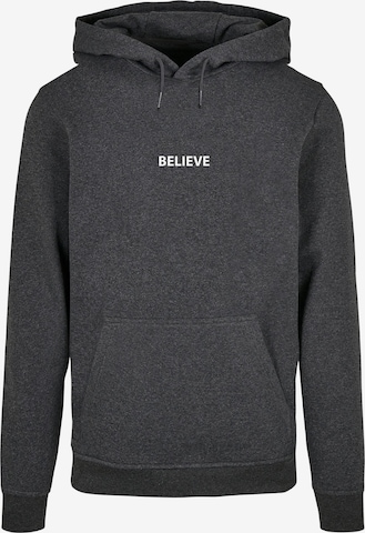 Merchcode Sweatshirt 'Believe' in Grau: predná strana