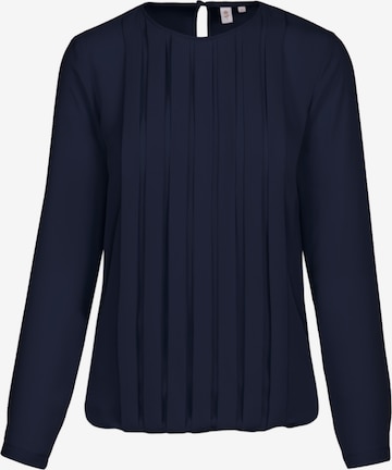 SEIDENSTICKER - Blusa ' Schwarze Rose ' en azul: frente