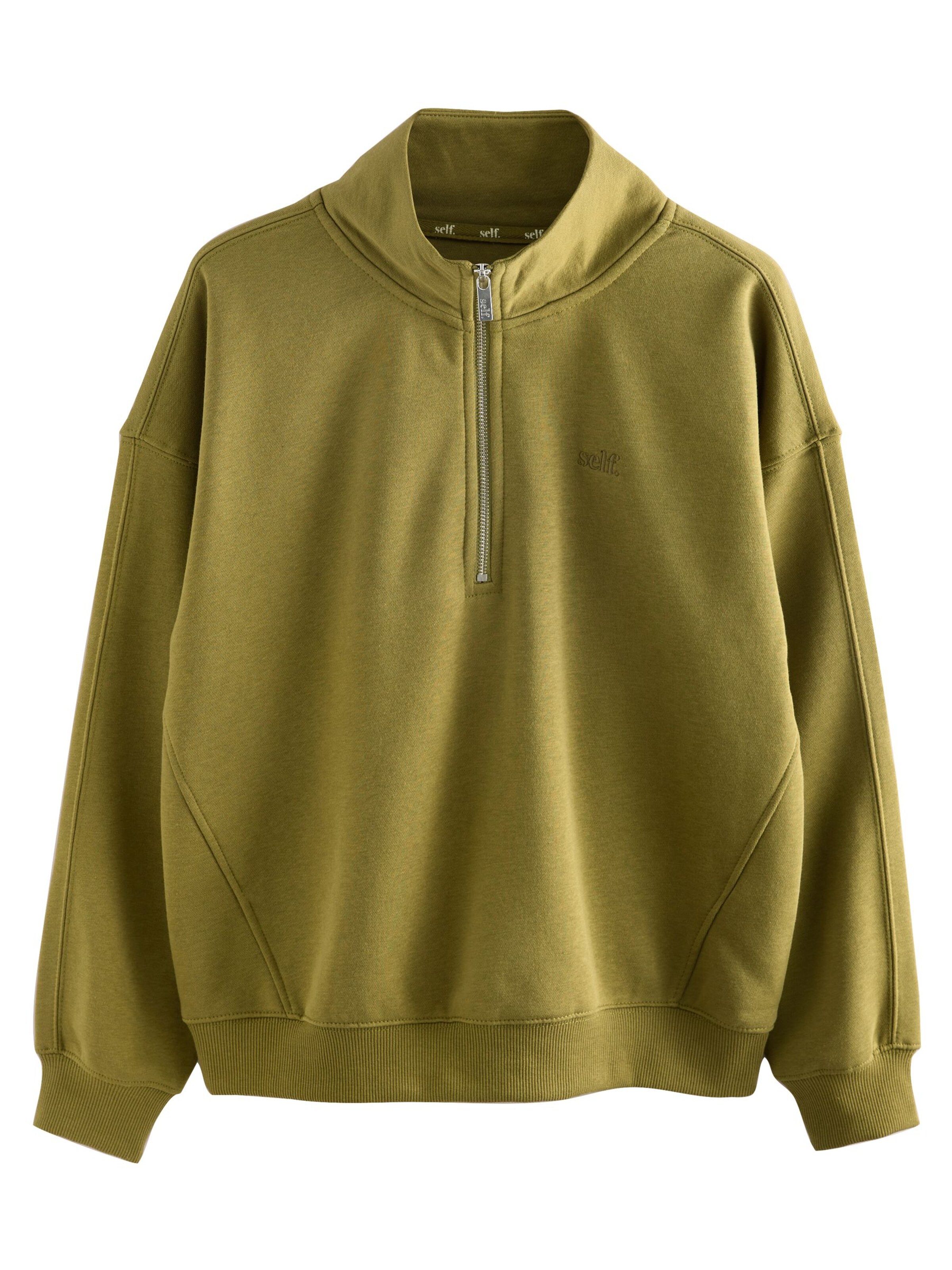 self. Sweatshirt in Grün: Vorderseite