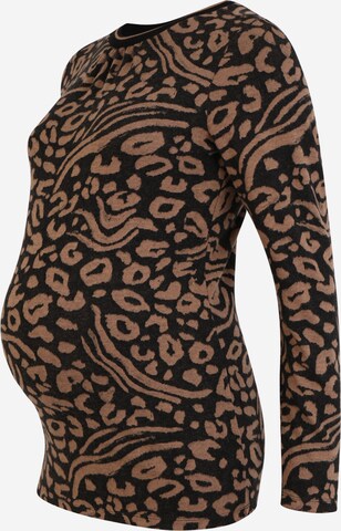 Supermom Sweater 'Leopard' in Black: front