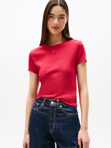 Tommy Jeans T-Shirt 'Essential' in Rot: Vorderseite