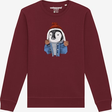 Watapparel Sweatshirt 'Pinguin' in Rood: voorkant