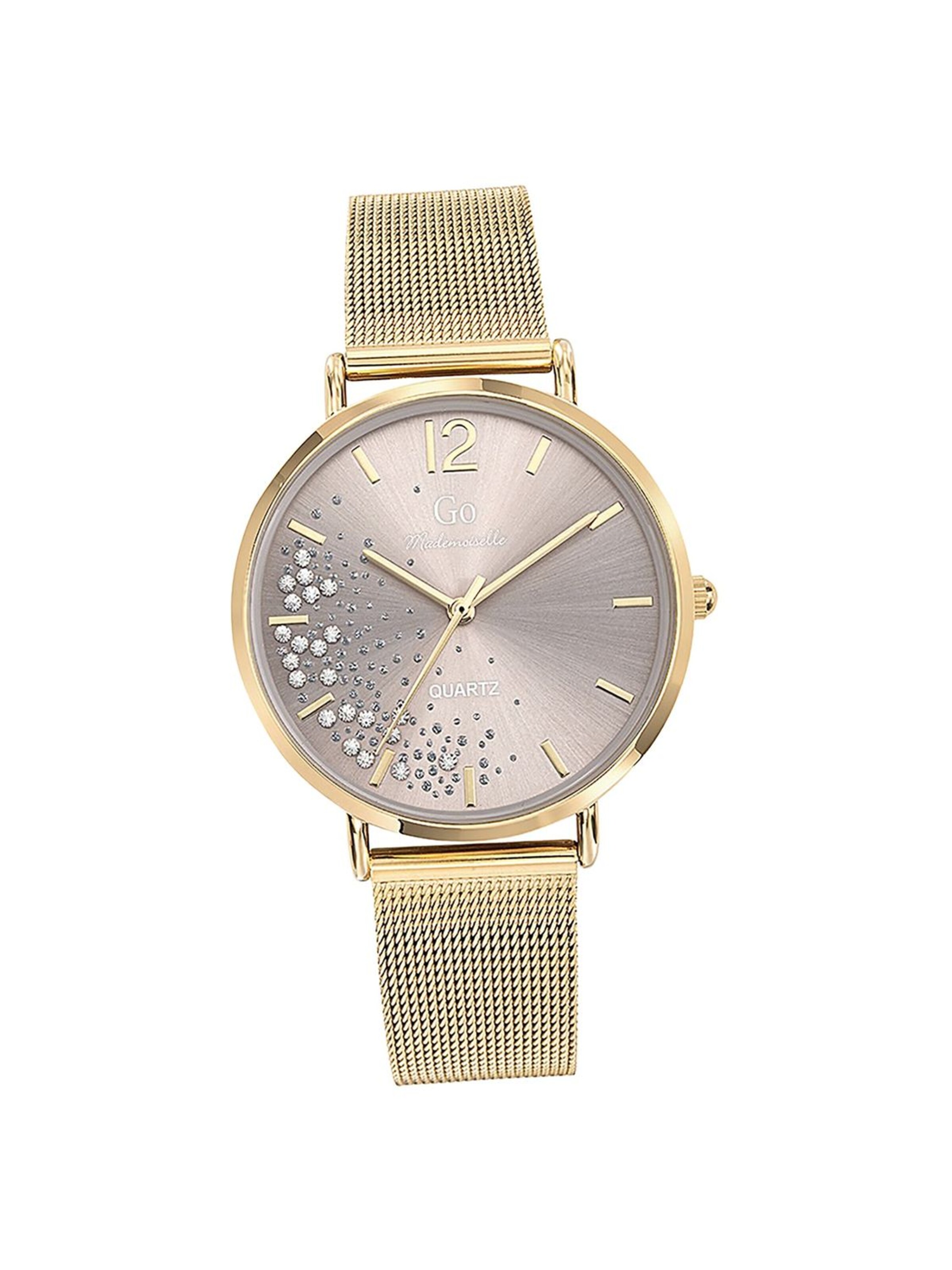 GO GirlOnly - Reloj analógico en oro: frente