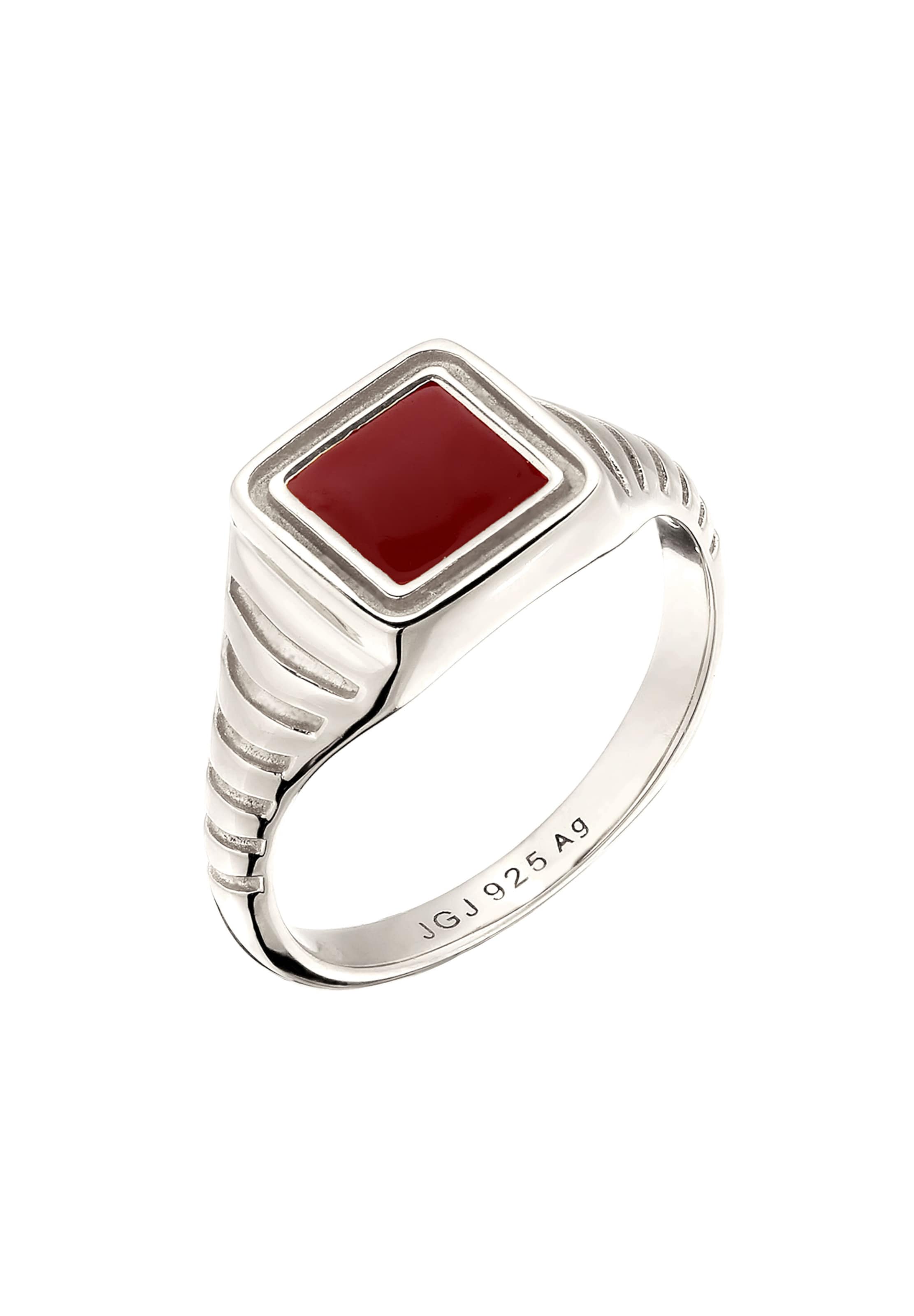 ELLI Bague en 54 en rouge, Vue avec produit
