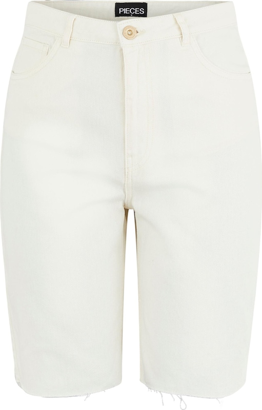 PIECES Slimfit Jeans 'Via' in Creme CB6452 PIECES Slimfit Jeans 'Via' in Creme CB6452