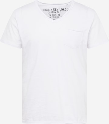 Key Largo T-shirt 'WATER' i vit: framsida