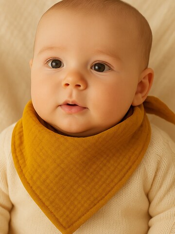 PAPATE - Manta para bebé 'Organic Cotton Swaddles' en amarillo: frente