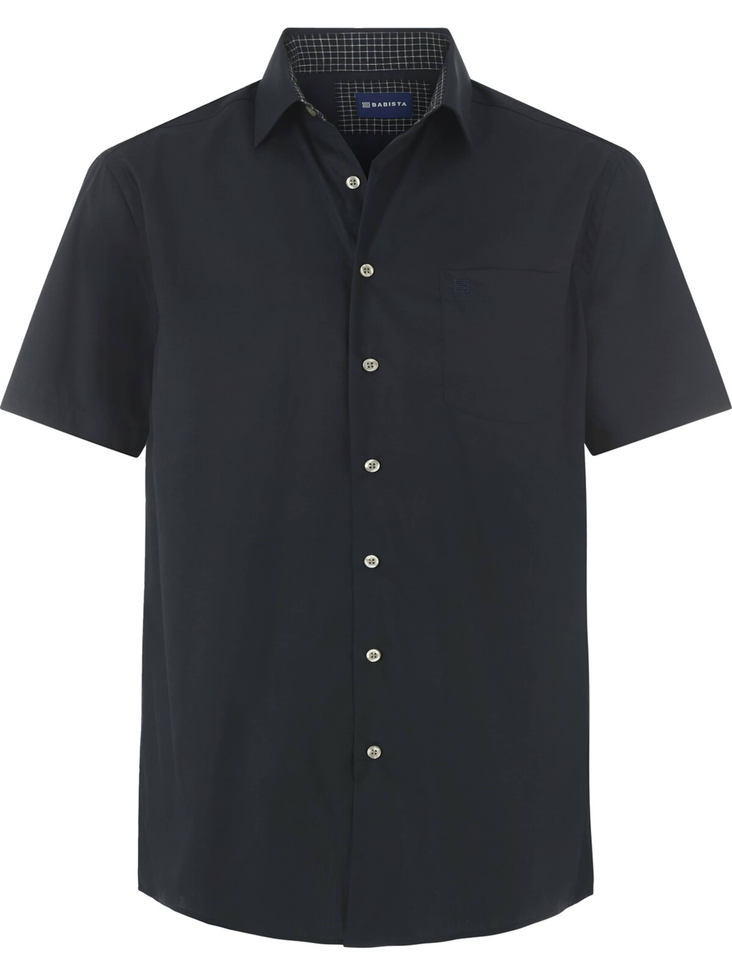 BABISTA Regular fit Button Up Shirt 'Evaristo' in Black: front