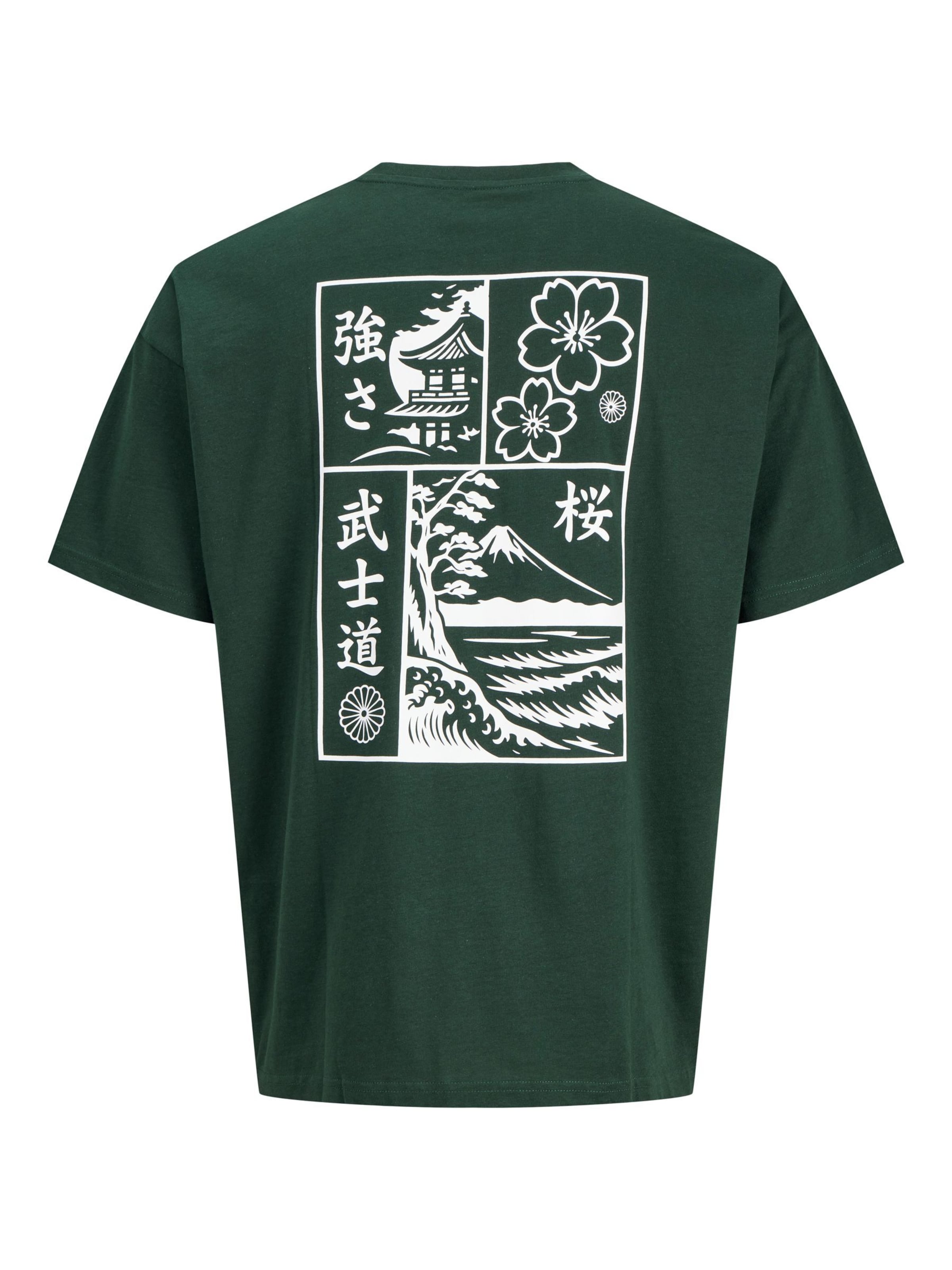 T-Shirt 'JJDYLAN' JACK & JONES en vert