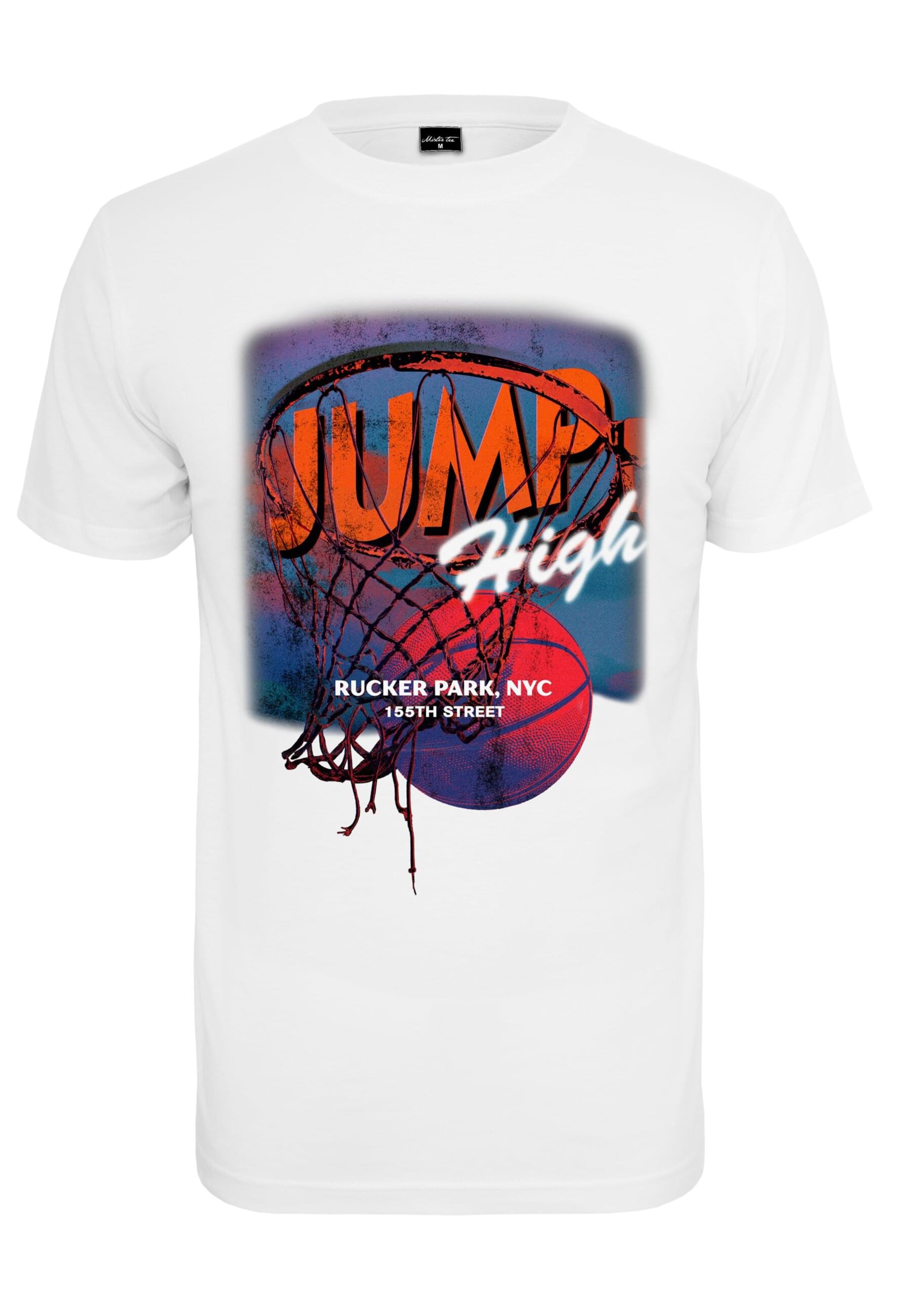 Mister Tee - Camisa 'Jump high' em branco: frente