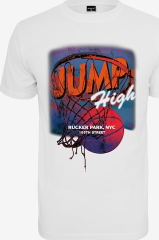 Mister Tee - Camisa 'Jump high' em branco: frente