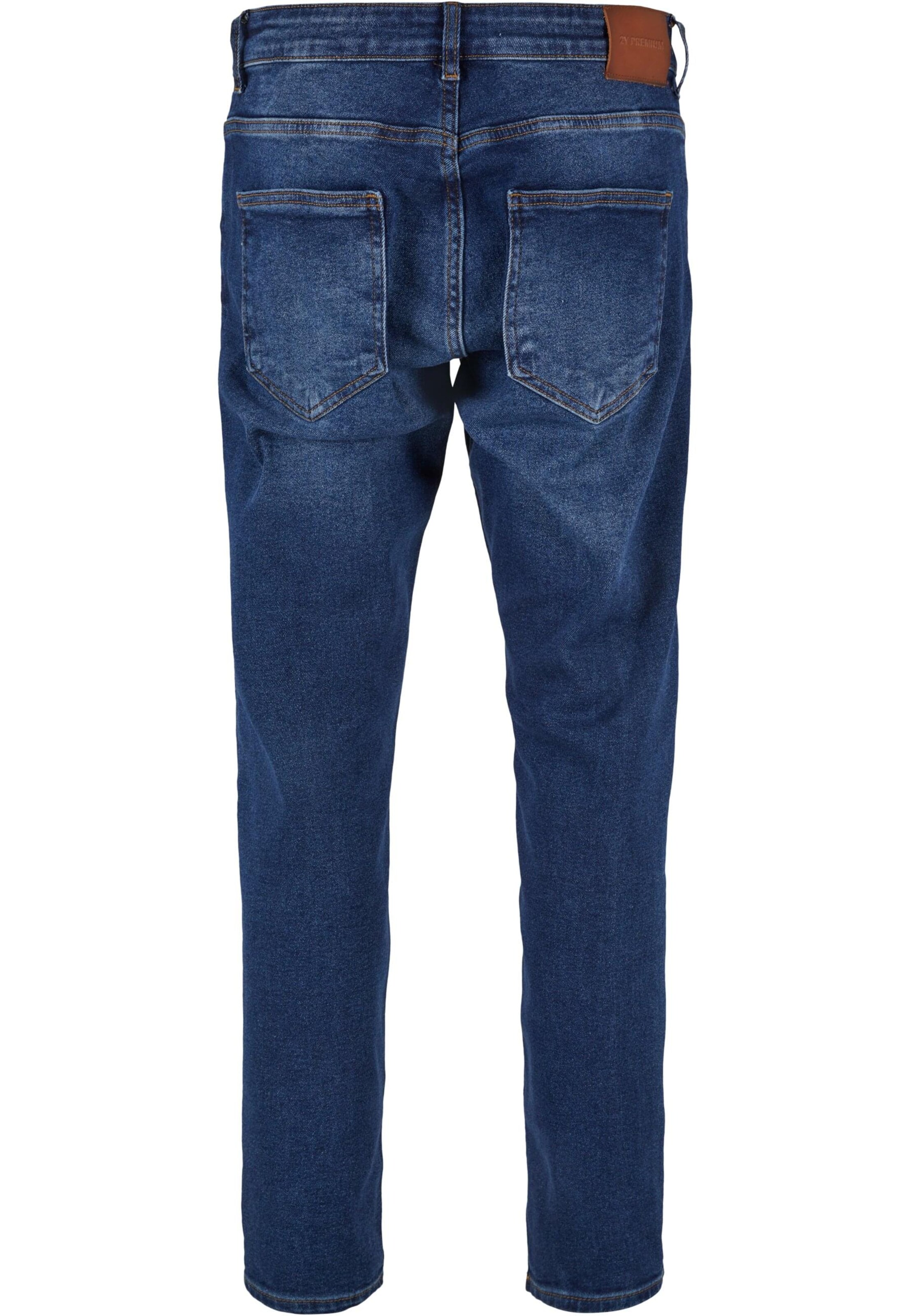 2Y Premium Tapered Jeans in Blauw
