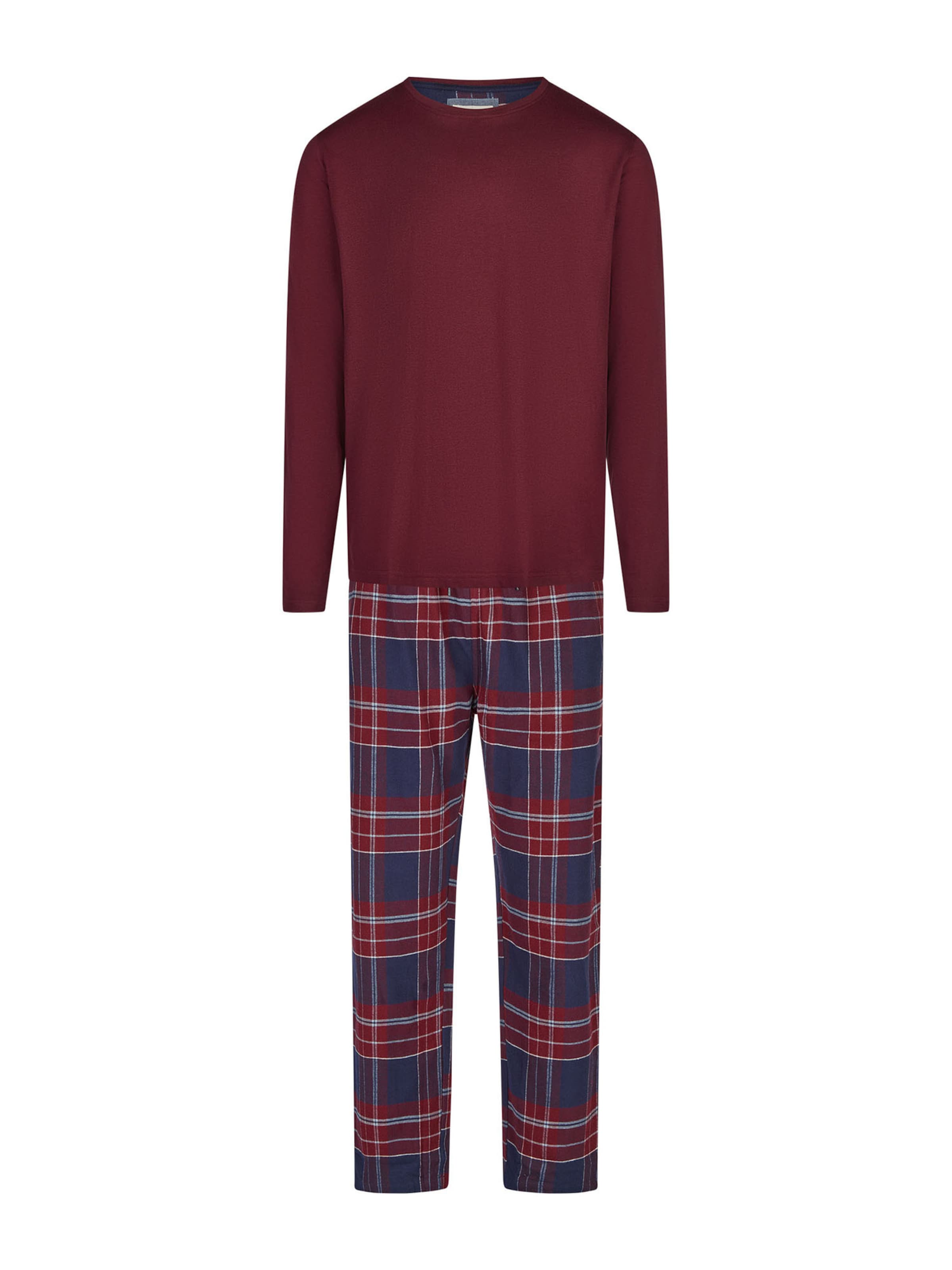 Phil & Co. Berlin Pajamas long ' Flanell ' in Red: front