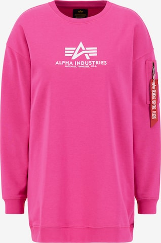 Sweat-shirt ALPHA INDUSTRIES en rose : devant