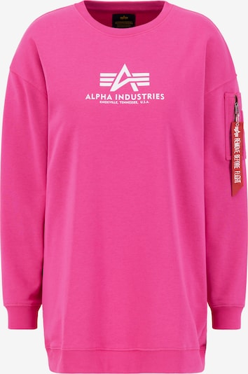 ALPHA INDUSTRIES Sweatshirt i pink / hvid, Produktvisning