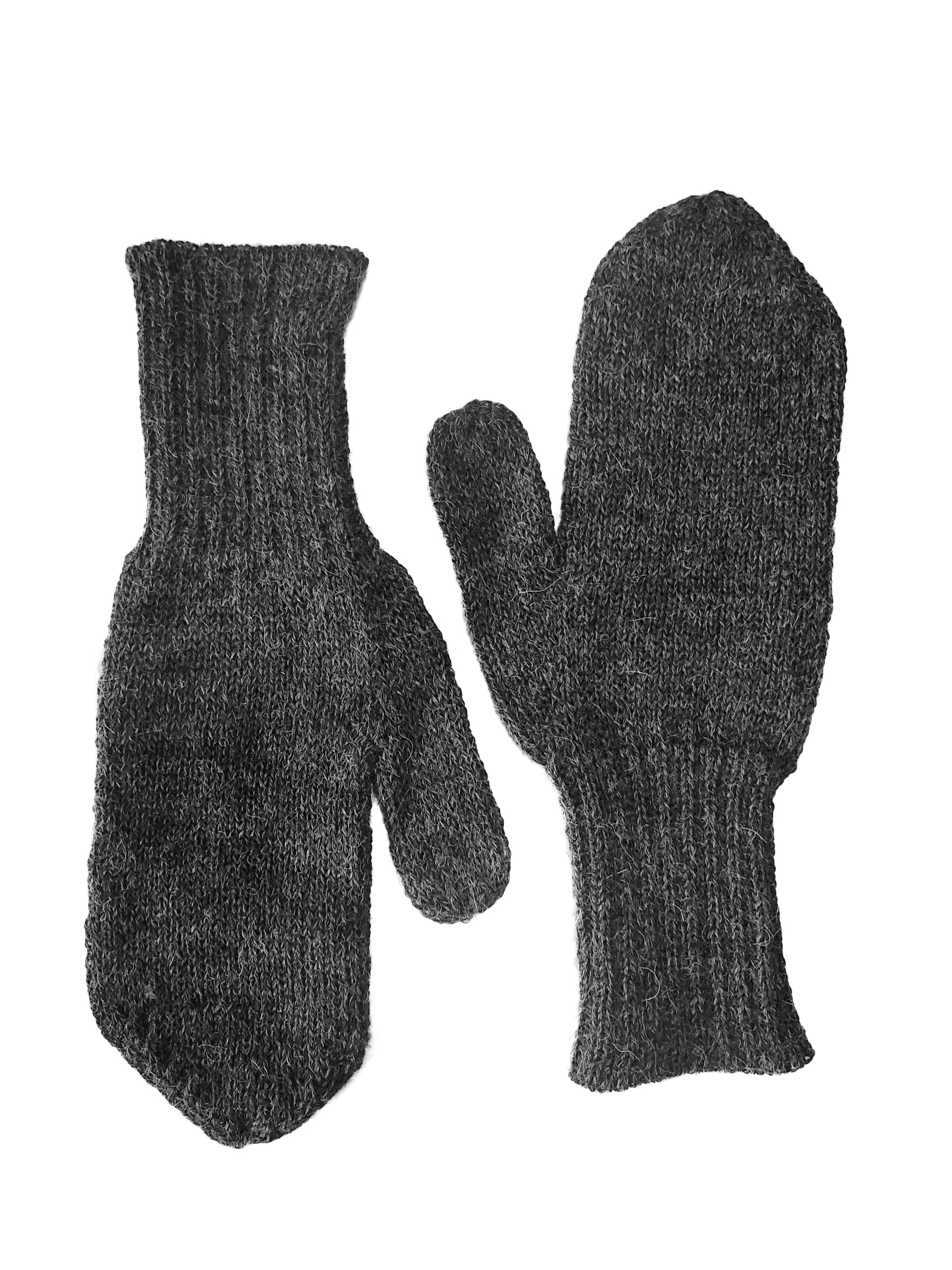 Posh Gear Mittens 'Pugnoguanti' in Grey: front