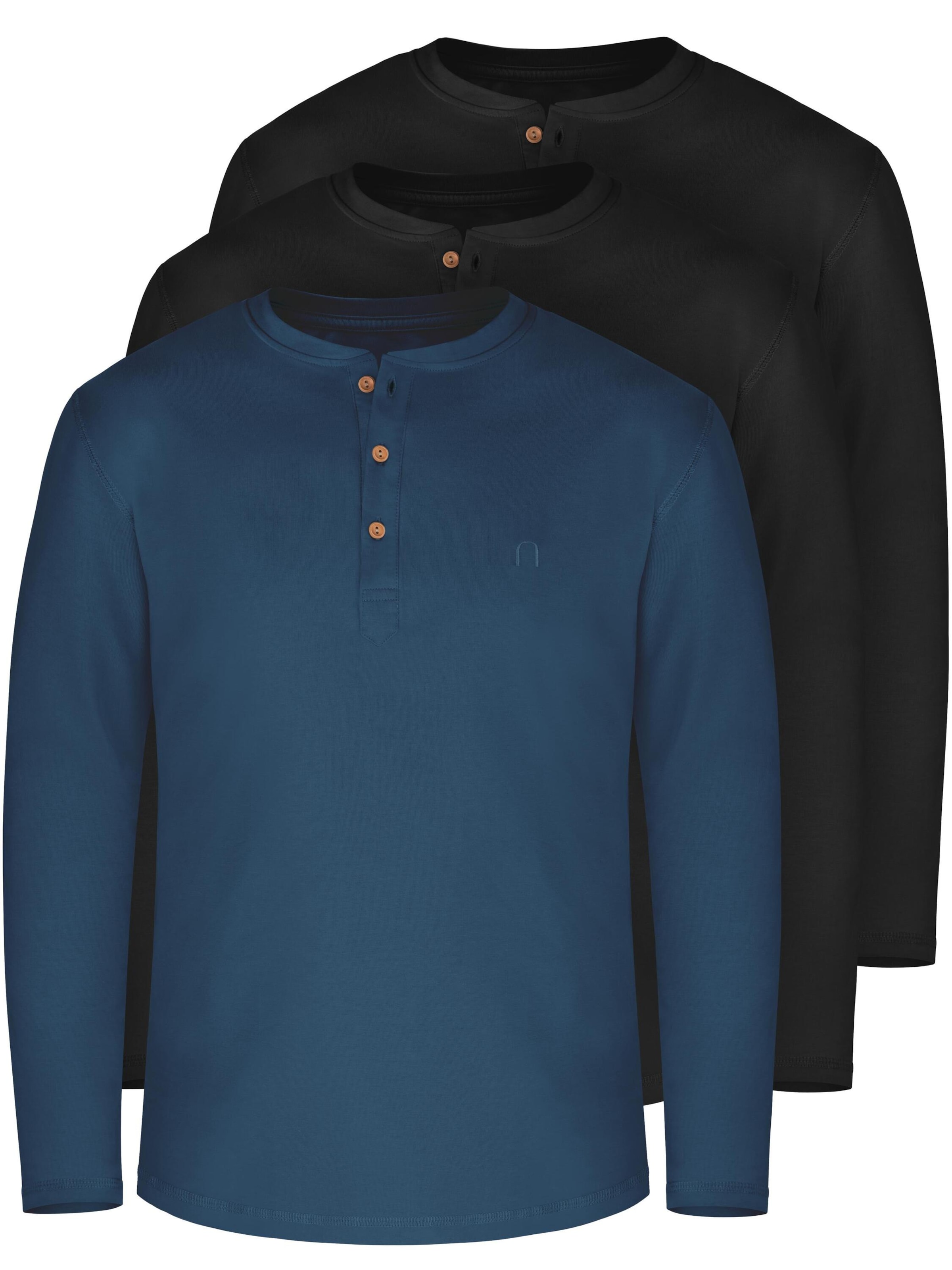 normani Shirt 'Neuville' in Blauw: voorkant