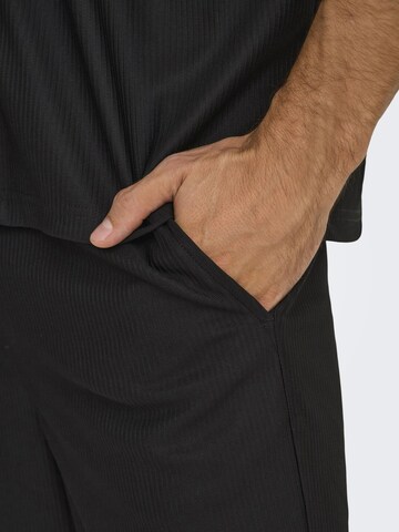 Regular Pantalon à plis 'ONSSinus' Only & Sons en noir