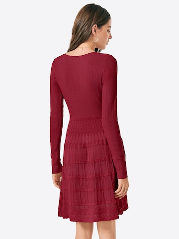 Imily Bela Pletené šaty - Červená: zadná strana