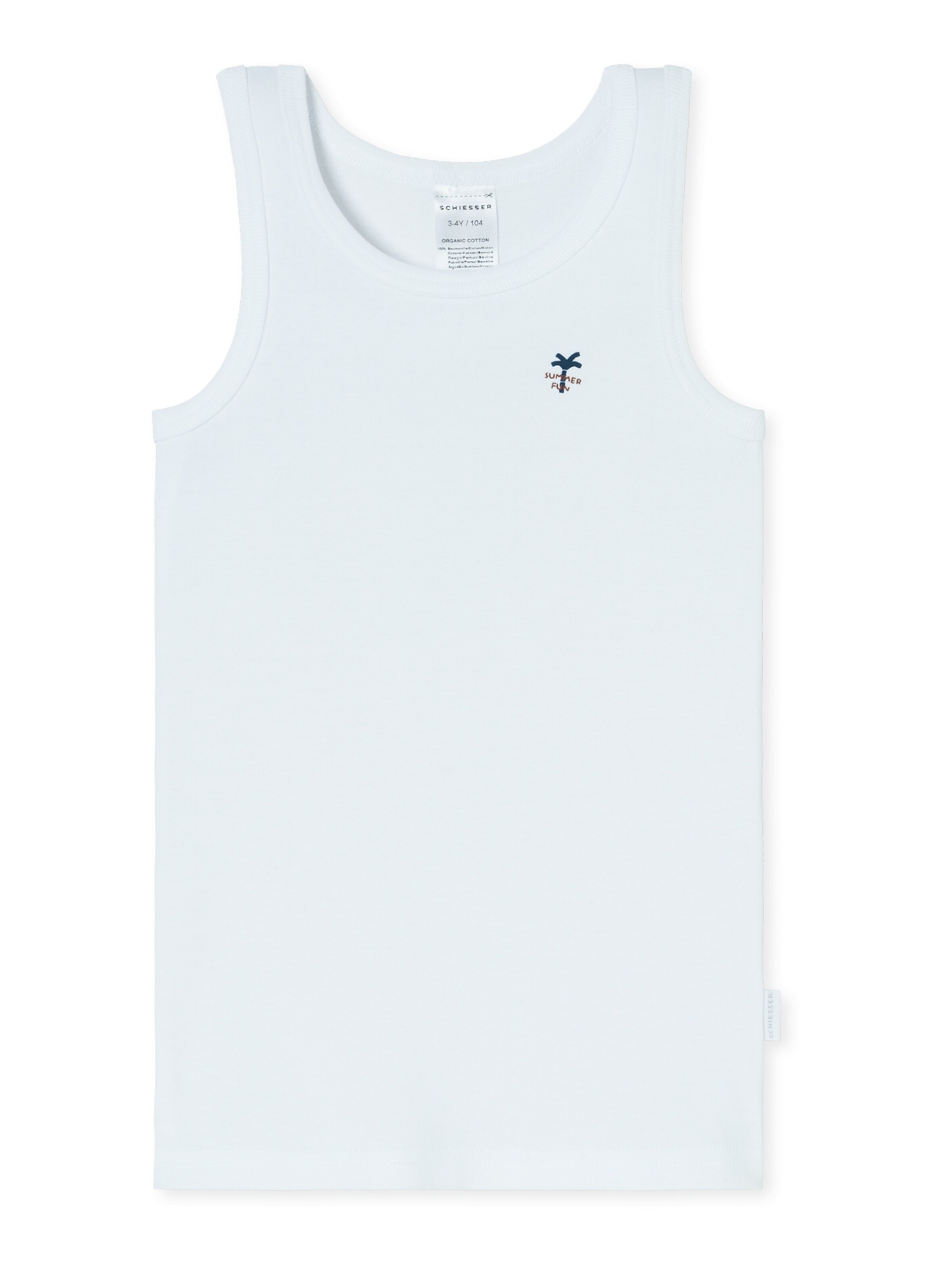 SCHIESSER Undershirt ' Fine Rib ' in Blue