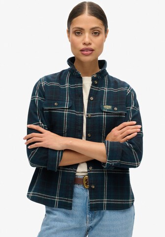 Superdry Blouse in Blauw: voorkant