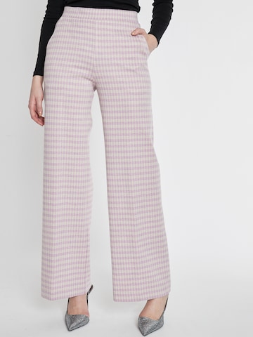 Ana Alcazar Wide leg Broek ' Sobera ' in Beige: voorkant