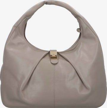 Borsa a spalla di Borbonese in beige: frontale