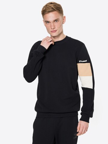 Hummel Regular Fit Sportsweatshirt 'Aidan' in Schwarz: predná strana