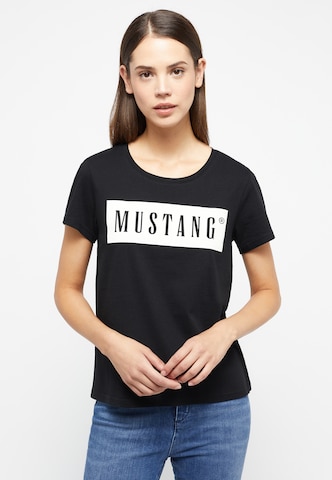 MUSTANG T-Shirt 'Alma' in Schwarz