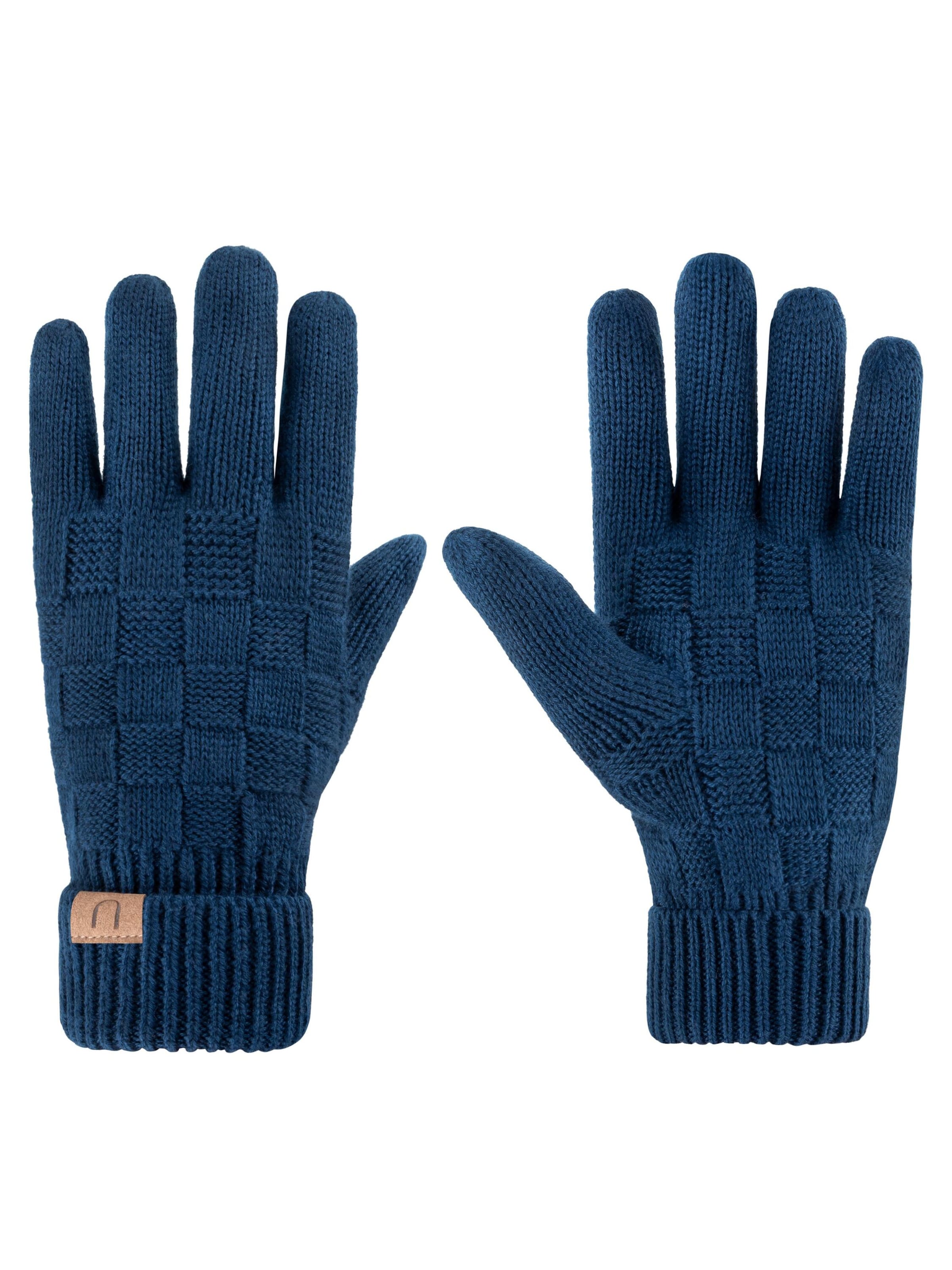 Gants normani en bleu : devant