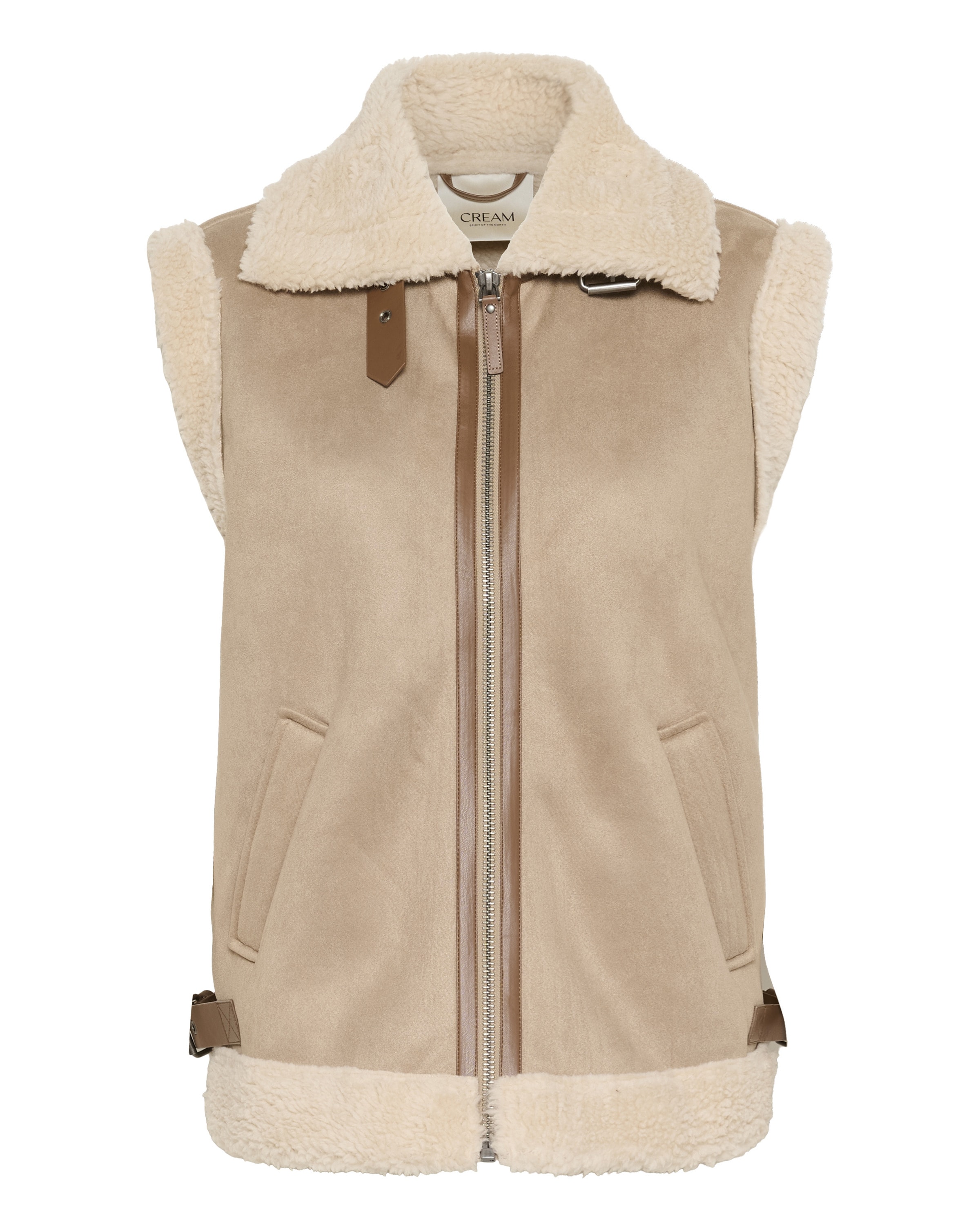 Cream Vest 'Uma' i beige: forside